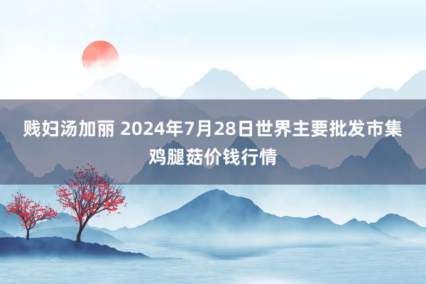 贱妇汤加丽 2024年7月28日世界主要批发市集鸡腿菇价钱行情