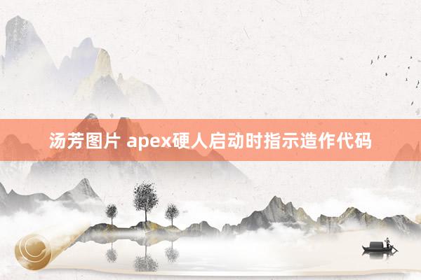 汤芳图片 apex硬人启动时指示造作代码