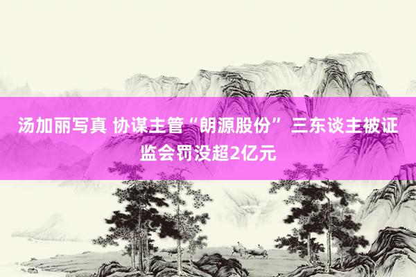 汤加丽写真 协谋主管“朗源股份” 三东谈主被证监会罚没超2亿元