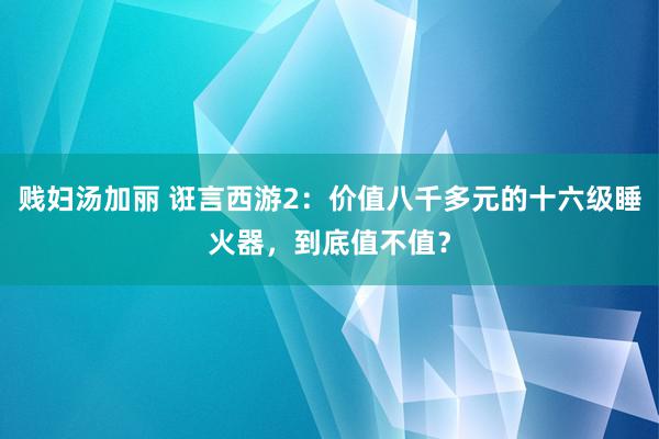 贱妇汤加丽 诳言西游2：价值八千多元的十六级睡火器，到底值不值？