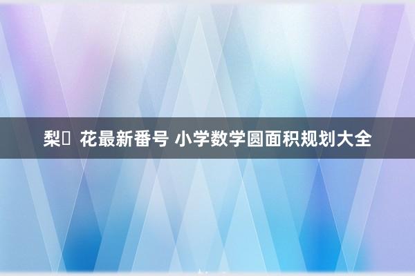 梨々花最新番号 小学数学圆面积规划大全